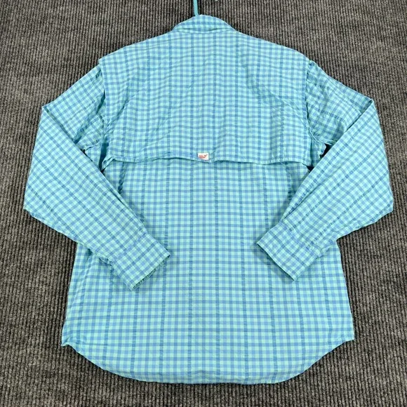 Vineyard Vines Mens Harbor Shirt Small Blue Green Check Long Sleeve Button Down - Picture 13 of 14